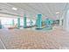 Indoor lazy river surrounded by vibrant tropical plants with easy access at 1501 Ocean Blvd. S # 714, Myrtle Beach, SC 29577
