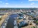 Aerial view of waterfront neighborhood featuring the property's proximity to the ocean and marina at 1316 Marina Bay Dr., North Myrtle Beach, SC 29582