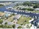 Aerial view of waterfront property with houses and boats at 1316 Marina Bay Dr., North Myrtle Beach, SC 29582