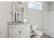 The bathroom has a vanity with granite countertops, a toilet and a shower/tub combo at 1316 Marina Bay Dr., North Myrtle Beach, SC 29582