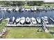 Aerial view of a marina with many boats docked at 1316 Marina Bay Dr., North Myrtle Beach, SC 29582