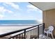 Spacious balcony overlooking the ocean at 4800 S Ocean Blvd. # 824, North Myrtle Beach, SC 29582