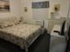 Bedroom with coastal decor and a double bed at 6305 N Ocean Blvd. # B-3, North Myrtle Beach, SC 29582