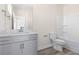 Bathroom featuring granite countertop vanity, modern fixtures and tub and shower combo at 2401 Duffy St., North Myrtle Beach, SC 29582