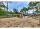 Community playground surrounded by lush trees, creating a fun and safe play area for children at 5905 S Kings Hwy. # A 115, Myrtle Beach, SC 29575