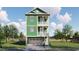 Charming new construction three-story home boasts dual balconies, garage and landscaped front yard at 1207 Salt Windy Way, North Myrtle Beach, SC 29582