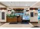 Hotel lobby coffee shop complete with drinks, menu board, and holiday decor at 2401 S Ocean Blvd. # 1156, Myrtle Beach, SC 29577