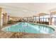 Indoor swimming pool features clear water with direct access to the beach at 2401 S Ocean Blvd. # 1156, Myrtle Beach, SC 29577
