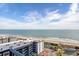 Aerial view of the oceanfront and a condo with a beach at 5905 S Kings Highway # 1117, Myrtle Beach, SC 29575