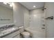 Bright bathroom featuring a tub and shower combination, modern vanity and updated fixtures at 723 10Th Ave. S, Surfside Beach, SC 29575