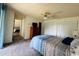 Neutral bedroom with ceiling fan and queen size bed at 923 Fairwood Lakes Ln. # 23-Q, Myrtle Beach, SC 29588