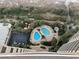 Bird's eye view of the community pool and surrounding landscape at 8500 Margate Circle # 2005, Myrtle Beach, SC 29572