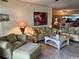Inviting living room features comfortable seating and a well-appointed coffee table at 8500 Margate Circle # 2005, Myrtle Beach, SC 29572