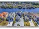 Aerial view of waterfront homes with private docks at 816 Waterton Ave., Myrtle Beach, SC 29579