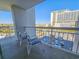 Outdoor seating area with a view of the resort and ocean, ideal for relaxing and enjoying the scenery at 9820 Queensway Blvd. # 501, Myrtle Beach, SC 29572