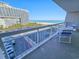 Ocean view from condo balcony with seating at 9820 Queensway Blvd. # 501, Myrtle Beach, SC 29572