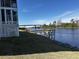 Waterfront view featuring a grassy bank and pier along a waterway near luxury condos at 220 Landing Rd. # I, North Myrtle Beach, SC 29582