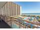 Balcony with partial ocean view and resort amenities at 100 North Beach Blvd. # 518, North Myrtle Beach, SC 29582