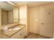 Simple bathroom with granite vanity and large mirror at 100 North Beach Blvd. # 518, North Myrtle Beach, SC 29582