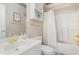 Well-maintained bathroom features a vanity, toilet, and a shower/tub combo at 4733 Wild Iris Dr. # 302, Myrtle Beach, SC 29577
