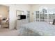 Relaxing bedroom features a golf course view and access to the bathroom at 4733 Wild Iris Dr. # 302, Myrtle Beach, SC 29577