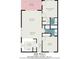 Detailed floor plan showcasing the layout of the home's kitchen, bedrooms, and bathrooms at 4733 Wild Iris Dr. # 302, Myrtle Beach, SC 29577