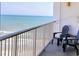 Balcony with patio chairs overlooking the ocean at 9550 Shore Dr. # 925, Myrtle Beach, SC 29572
