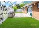 Patio area with lavender plants and white fence at 660 Cardinal Ave. # 660, Myrtle Beach, SC 29577