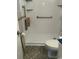 Updated bathroom with walk-in shower and grab bars at 660 Cardinal Ave. # 660, Myrtle Beach, SC 29577