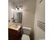 Bathroom with vanity, toilet and decorative lighting at 212 2Nd Ave. N # 362, North Myrtle Beach, SC 29582