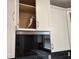 Built-in microwave in white kitchen cabinetry at 2104 Ballast Ct., Myrtle Beach, SC 29579