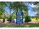 Sign listing amenities at North Myrtle Beach Park & Sports Complex at 4414 Kinlaw St., Little River, SC 29566