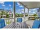 Covered porch featuring a dining table and chairs with neighborhood views at 113A 12Th Ave. S, Surfside Beach, SC 29575