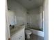 Standard bathroom featuring a shower-tub combo, toilet, and vanity with sink at 780 Maxine Ct. # 8A, Myrtle Beach, SC 29577