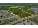 Aerial view highlighting a future development, surrounded by existing homes and lush trees at 821 Rebecca Ln. # 6C, Myrtle Beach, SC 29577
