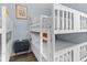 Close-up shot of a bedroom featuring modern bunkbeds and built in nightstands at 514 Vista Dr., Murrells Inlet, SC 29576