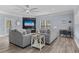 Inviting living room with comfortable seating, stylish decor, and modern lighting at 514 Vista Dr., Murrells Inlet, SC 29576