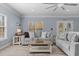Comfortable living room featuring plush seating, decorative pillows, and modern décor at 514 Vista Dr., Murrells Inlet, SC 29576