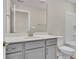 Clean bathroom with single vanity and bathtub shower combo at 301 Broughton Dr., Myrtle Beach, SC 29579