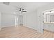 Bedroom with hardwood floors and ceiling fan at 1509 Crooked Hook Rd., North Myrtle Beach, SC 29582