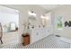 Double vanity bathroom with hexagon tile floors at 2192 Eastwoods Dr., Conway, SC 29526