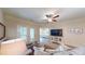 Bright living room features access to patio and bedroom at 81 Delray Dr. # 3-D, Murrells Inlet, SC 29576