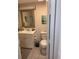 Clean bathroom features a neutral vanity and a tile floor at 118 Salt Marsh Circle # 25B, Pawleys Island, SC 29585