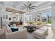 Open living area with hardwood floors, high ceilings and access to the backyard at 933 Bluffview Dr., Myrtle Beach, SC 29579