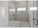 Spa-like shower with glass enclosure and built-in seat at 933 Bluffview Dr., Myrtle Beach, SC 29579