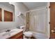 Bathroom featuring shower with tub, updated vanity and lighting at 1095 W Plantation Dr. W # 28D, Little River, SC 29566