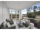 Relaxing screened porch with wicker furniture at 2365 Elowen Ln. # 13E, Longs, SC 29568