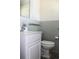 Neutral bathroom features a toilet and a sink at 530 Swallow Ave. # 530, Myrtle Beach, SC 29577