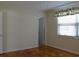 Bedroom featuring hardwood floors and a doorway at 530 Swallow Ave. # 530, Myrtle Beach, SC 29577