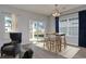 Breakfast nook with table and chairs, and sliding glass doors at 308 Happy Valley Dr., Myrtle Beach, SC 29588